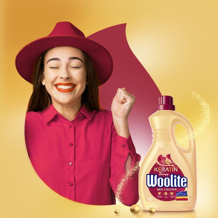 Гель для стирки Woolite Для цветных тканей С кератином 3.6 л (5900627090512) изображение 2