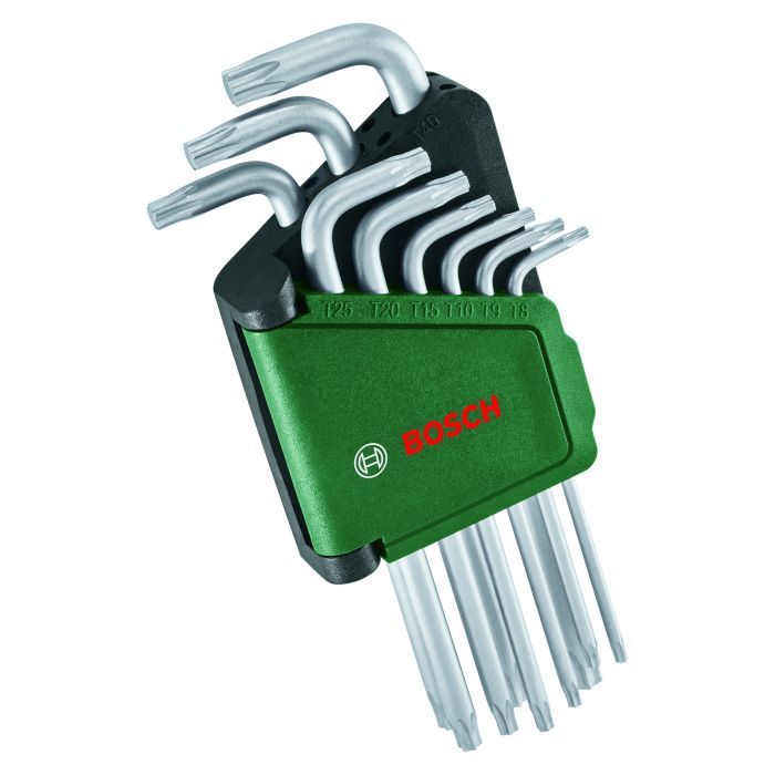 Ключ Bosch шестигранний, набір 9шт, T8-T40 (1.600.A02.Z9C)
