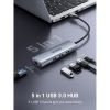 Концентратор Ugreen USB 3.0 to 3xUSB 3.0/RJ45/Micro USB CM266 Gray (60812) зображення 2