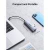 Концентратор Ugreen USB 3.0 to 3xUSB 3.0/RJ45/Micro USB CM266 Gray (60812) зображення 5