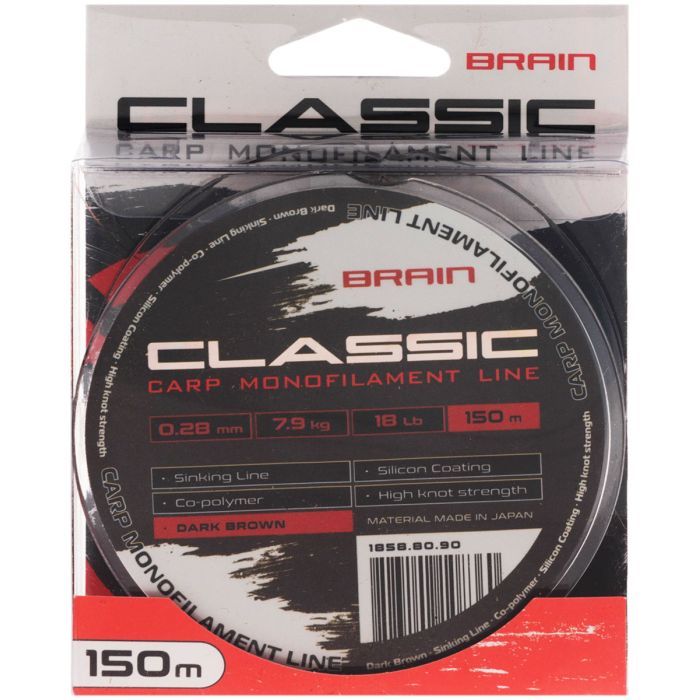 Леска Brain Classic Carp Line (dark brown) 150m 0.28mm 18lb 7.9kg (1858.80.90) изображение 2