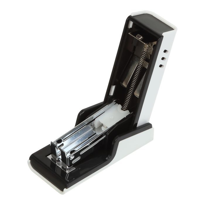 Степлер Buromax пластиковий МІНІ, 20 аркушів, (скоби №24; 26), 67,4 х 32,2 х 43,1 мм, білий (BM.4218-12) зображення 3