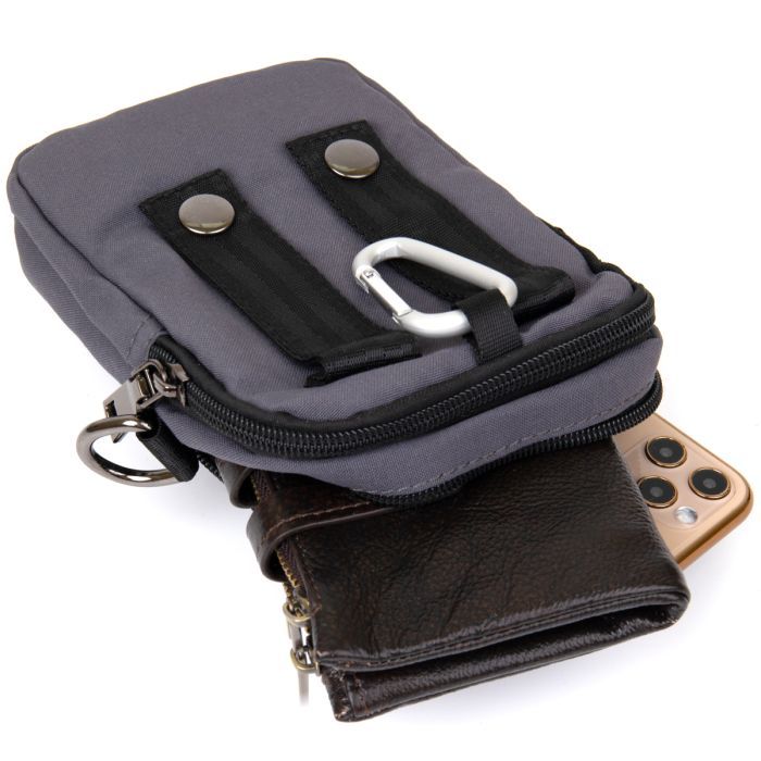 Сумка Vintage На пояс нейлон Красная (20647) изображение 7