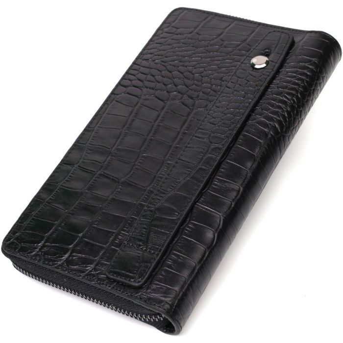 Гаманець Bond Accessories З одним відділенням з натуральної шкіри Чорна (22030) зображення 2