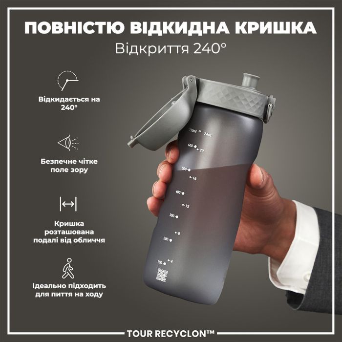 Пляшка для води ION8 OneTouch 750 мл BPA Free, Blue (I8RF750BLU) зображення 3