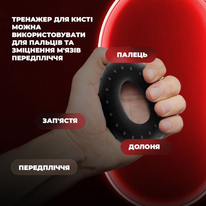 Эспандер PowerPlay PP-4338 Hand Grip Hard 30 кг Чорний (PP_4338_Black_30kg) изображение 8