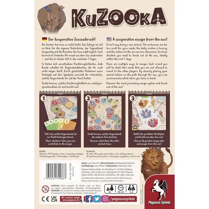 Настільна гра Pegasus Spiele KuZOOkA (KuZOOkA) (англ.) (PS210) зображення 5