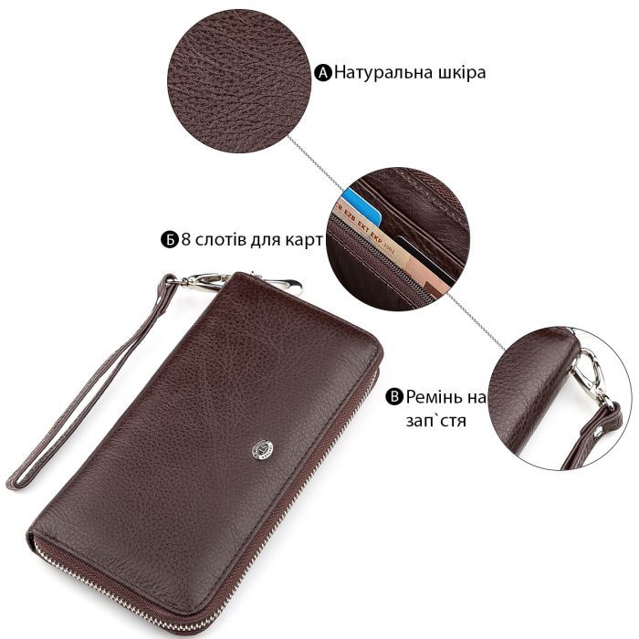 Кошелек ST Leather Красный (18417) изображение 4