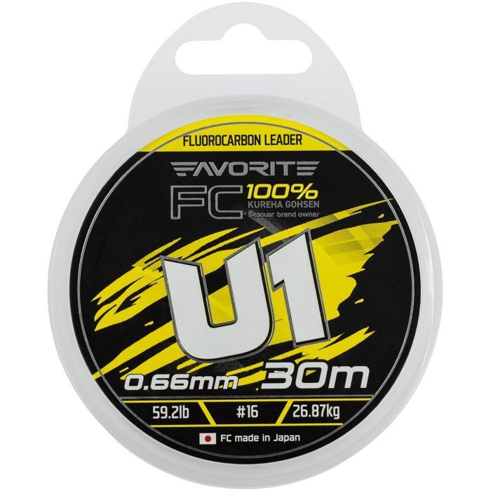 Флюорокарбон Favorite U1 FC 30m 3.0/0.285mm 13.2lb/5.97kg (1693.12.14) изображение 2