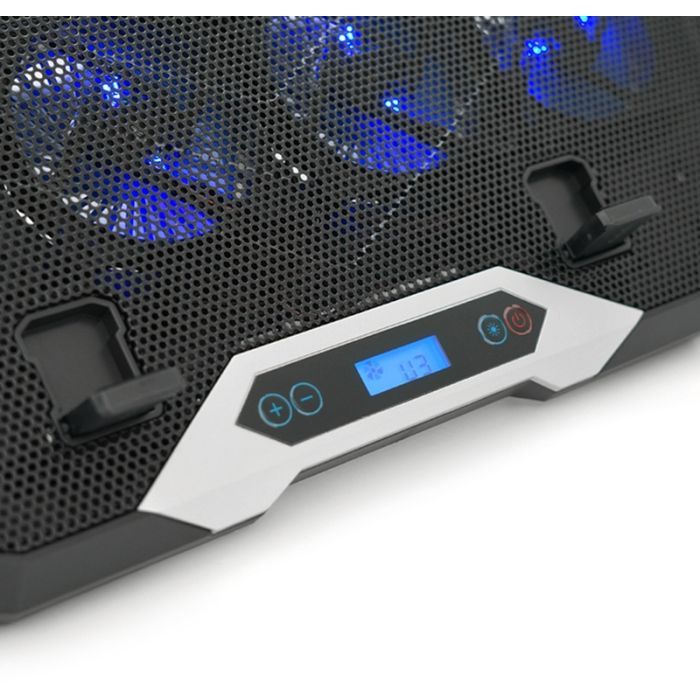 Подставка для ноутбука IceCoorel 10-17", 8*70mm, 2*USB, + LCD, 410x297x40mm, RGB (K10) изображение 5