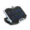 Подставка для ноутбука IceCoorel 10-17", 8*70mm, 2*USB, + LCD, 410x297x40mm, RGB (K10)