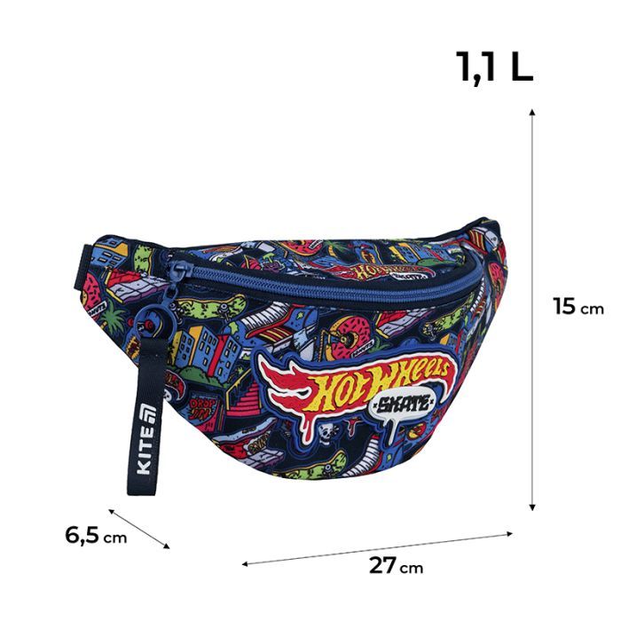Сумка-бананка Kite 2577 Kids Hot Wheels Skate (HW25-2577) зображення 3 Сумка-бананка Kite 2577 Kids Hot Wheels Skate (HW25-2577) зображення 3