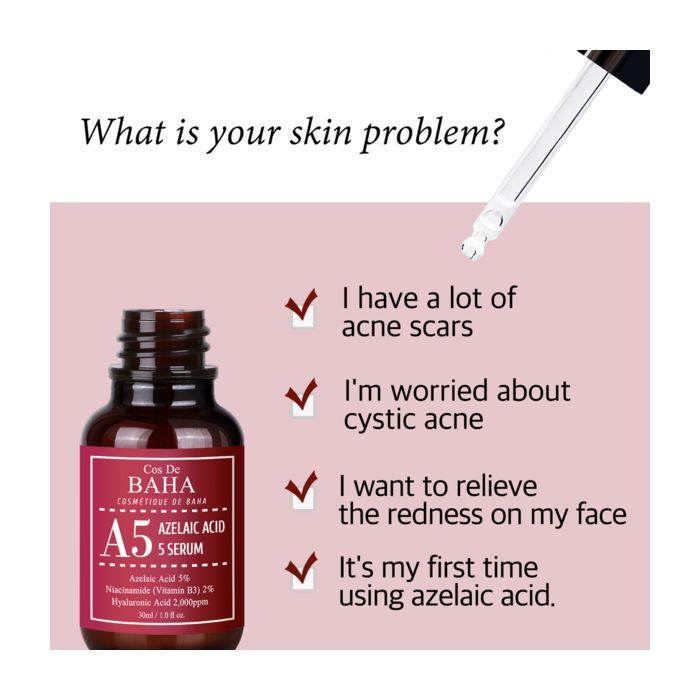 Сыворотка для лица Cos De BAHA A5 Azlaic Acid 5% Serum 30 мл (8809240319109) изображение 4