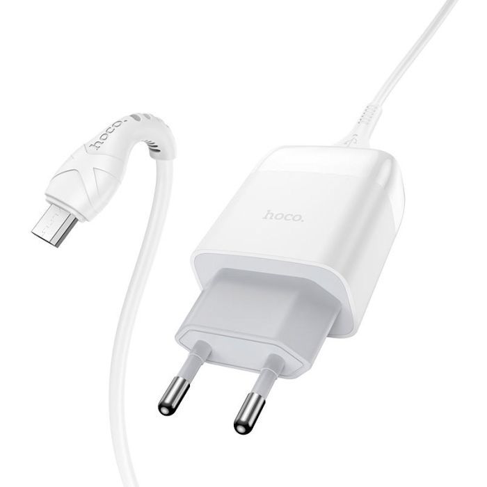 Зарядний пристрій HOCO C72Q Glorious USB QC3.0 + cable USB to Micro 5P 18W Black (6931474732521) зображення 3
