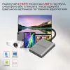 Перехідник USB-C to 2xHDMI 4K Promate (medialink-h2.grey) зображення 5