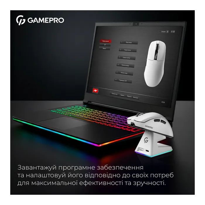 Мышка GamePro Asgard Thor Wireless/Bluetooth/USB Black (GM023B) изображение 9