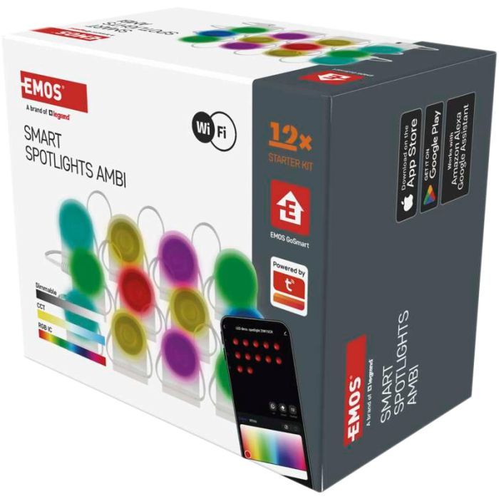 Світильник EMOS ZIW15CR 12шт. 255см, 7 Вт, RGBIC+CCT, WIFI (ZIW15CR) зображення 7