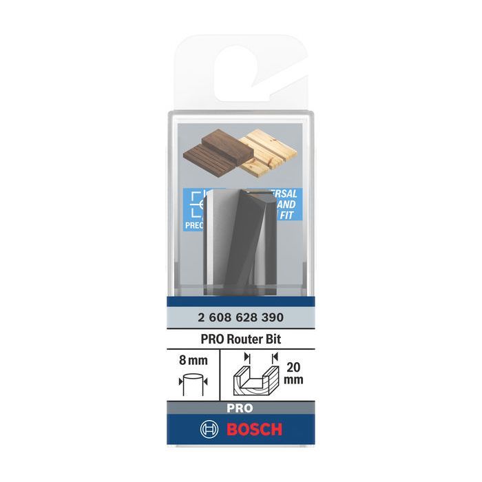 Фреза Bosch Professional пазова, Std, S8, D10, L20 (2.608.628.383) зображення 2