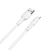 Дата кабель USB 2.0 AM to Lightning 1.0m 2.4A silicone white BOROFONE (6931474706874)