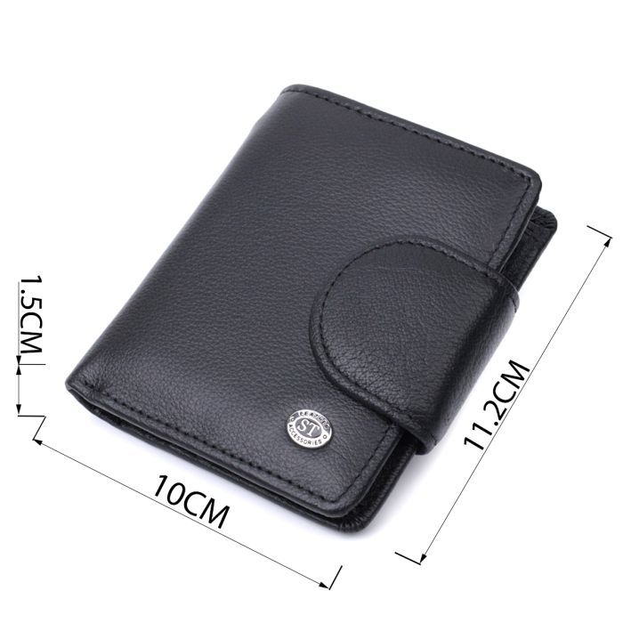 Гаманець ST Leather З натуральної шкіри Чорний (22725) зображення 3
