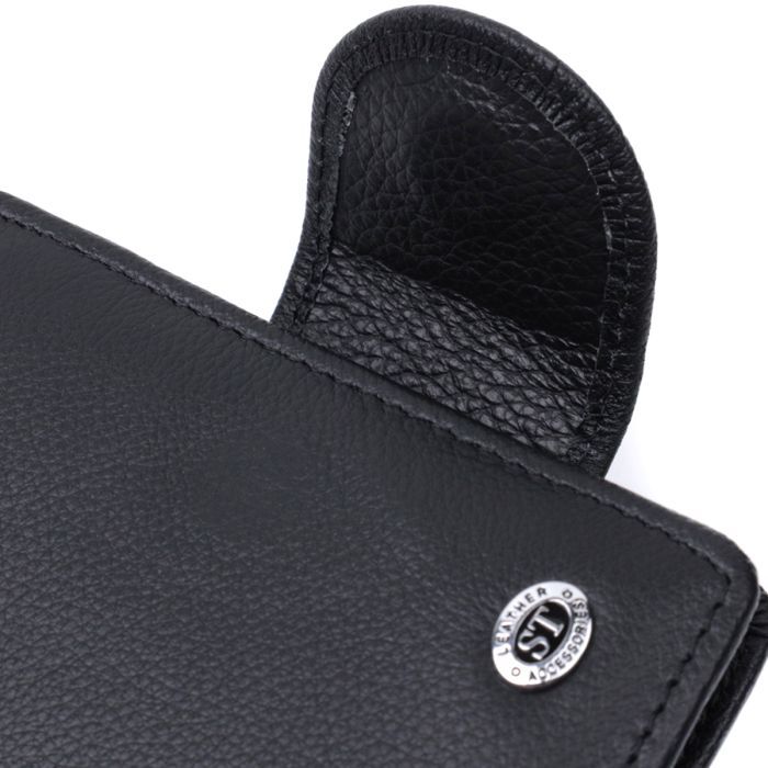 Гаманець ST Leather З натуральної шкіри Чорний (22725) зображення 5