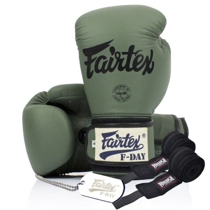Боксерские перчатки Fairtex BGV11 Green 12 унцій (бинти в комплекті) (BGV11_12oz_Green)