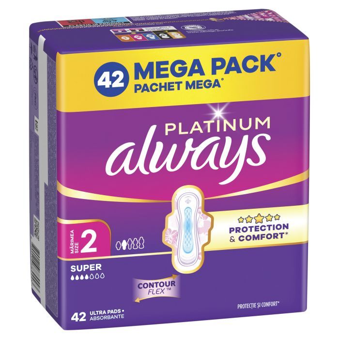 Гигиенические прокладки Always Platinum Super (Размер 2) 7 шт. (8001090444950) изображение 2