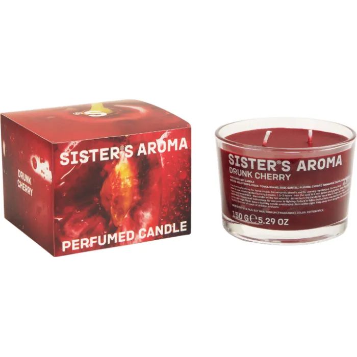Ароматична свічка Sister's Aroma Drunk Cherry 150 г (4820227785452)