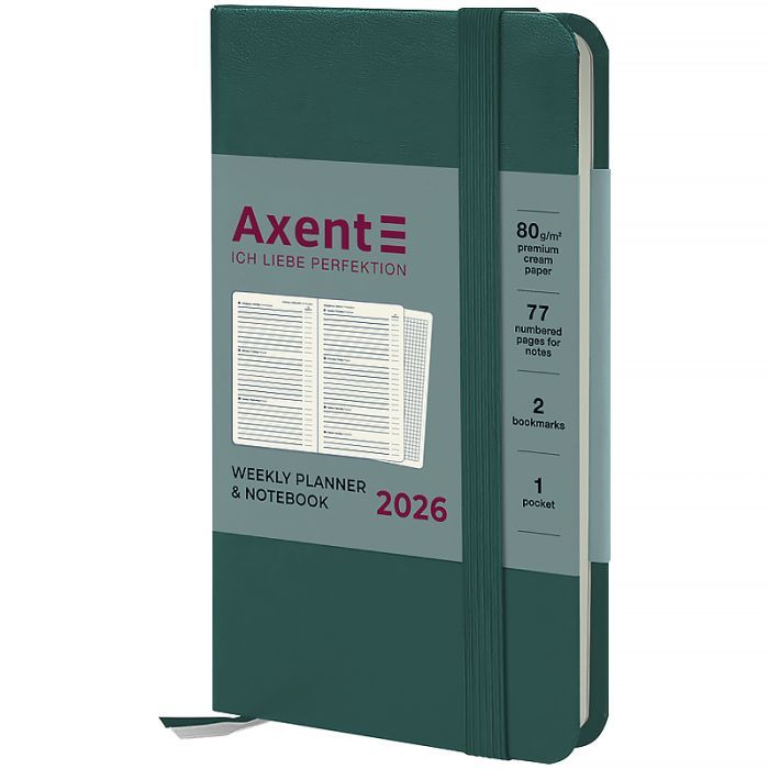 Тижневик Axent датований 2026 Pocket Strong 90х150, чорний (8508-26-01-A)