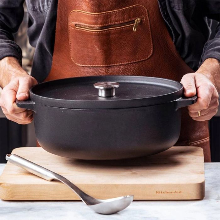 Гусятница KitchenAid Matte Oven-to-table 30 см, 5,6 л чорна (CC004900-001) изображение 3