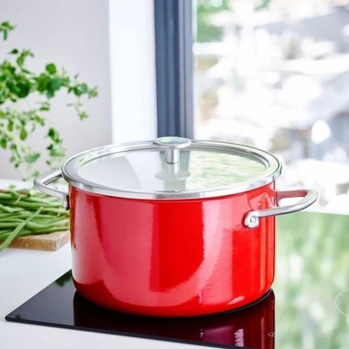 Каструля KitchenAid Steel Core 24 см 6 л червоний (CC003270-001) зображення 5