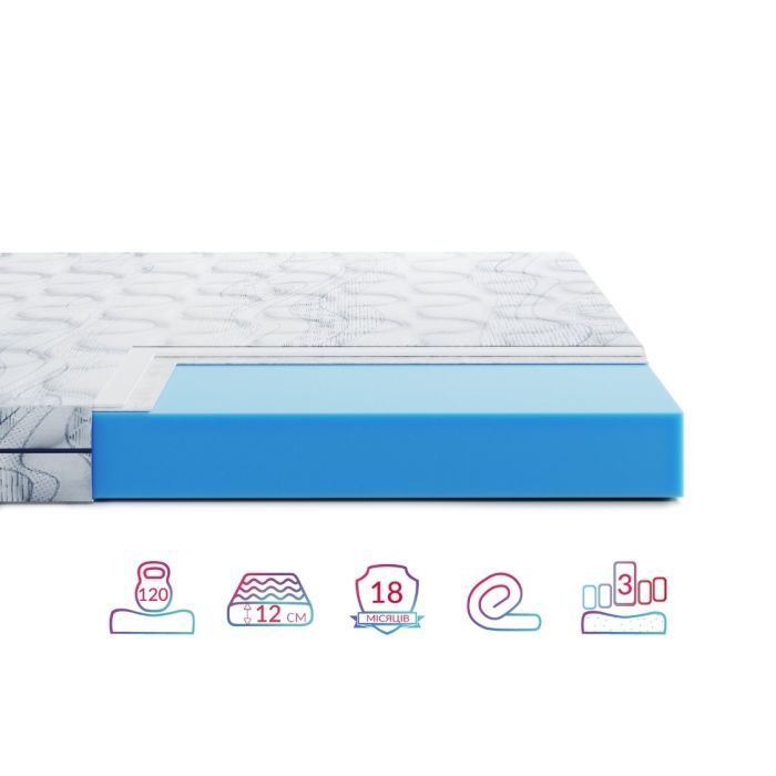 Матрац Highfoam Largo Opti Slim New, ортопедичний двосторонній 80 x 170 см (4820001351422) зображення 2