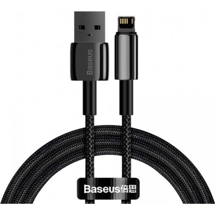 Дата кабель USB 2.0 AM to Lightning 1.0m 2.4A black Baseus (CALWJ-01)