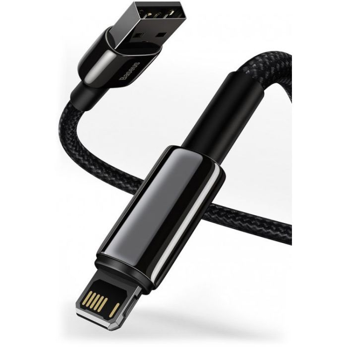 Дата кабель USB 2.0 AM to Lightning 1.0m 2.4A black Baseus (CALWJ-01) зображення 2