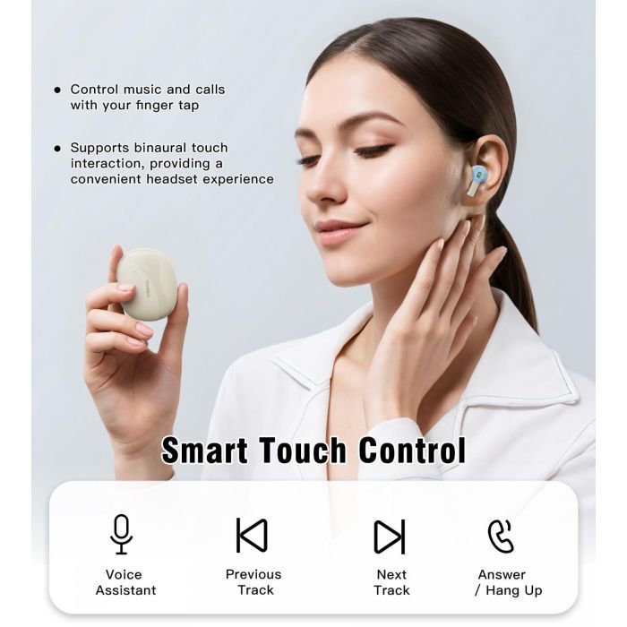 Навушники Choetech TWS Oval Beige (BH-T24-SK) зображення 4