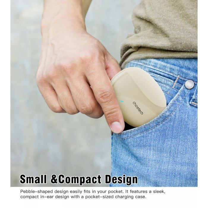 Навушники Choetech TWS Oval Beige (BH-T24-SK) зображення 7