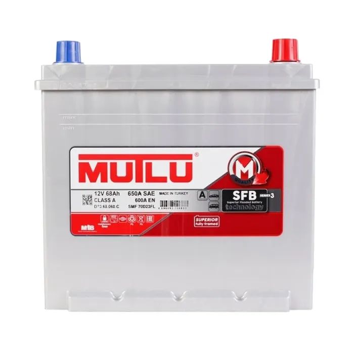 Акумулятор автомобільний MUTLU 6СТ-68 (0) Asia SFB D23.68.060.C