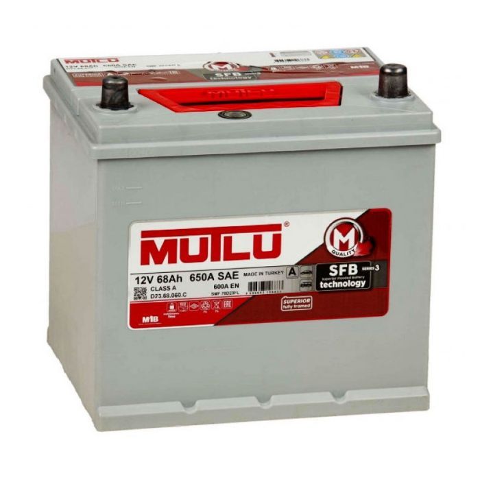 Акумулятор автомобільний MUTLU 6СТ-68 (0) Asia SFB D23.68.060.C зображення 2
