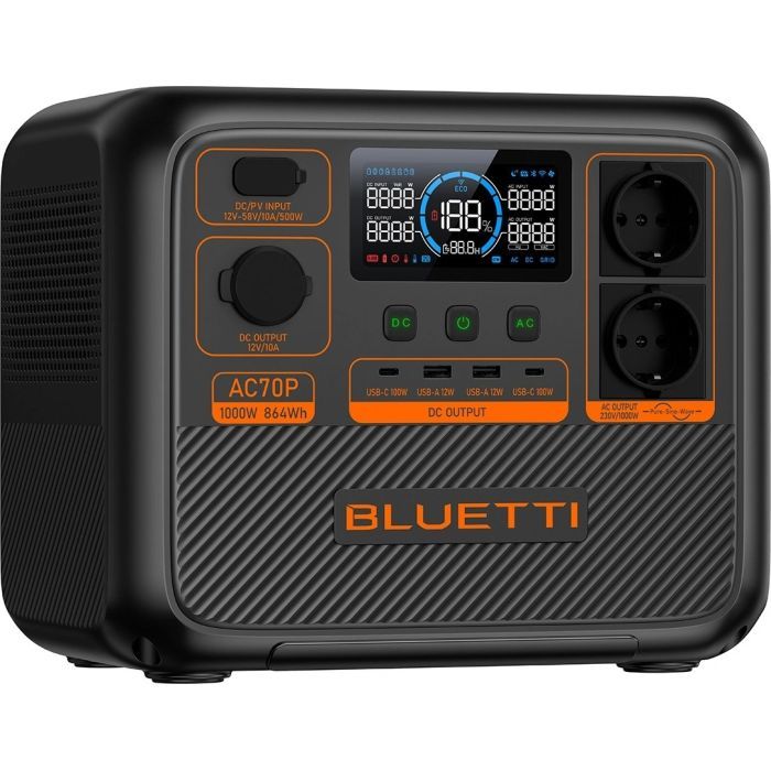 Зарядна станція BLUETTI AC70 1000W 768Wh (AC70)