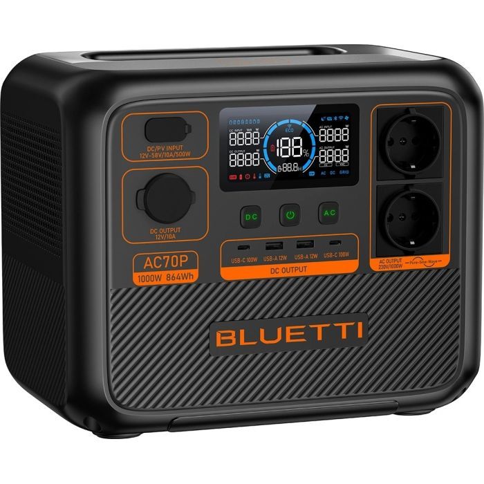 Зарядна станція BLUETTI AC70 1000W 768Wh (AC70) зображення 5
