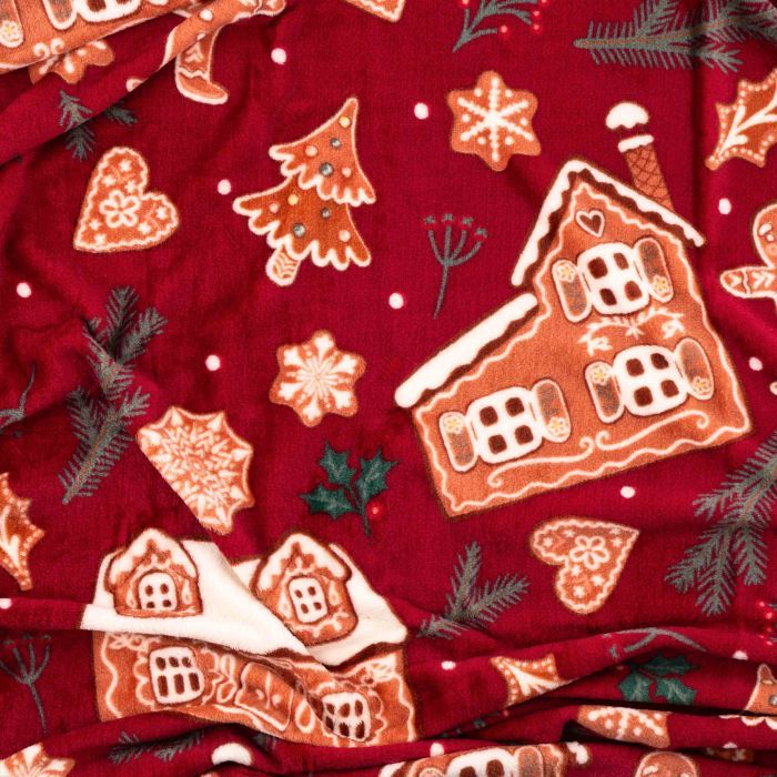Плед Ardesto Christmas Flannel 160х200см, 100% полиэстер, имбирные домики (ART0121PB) изображение 2