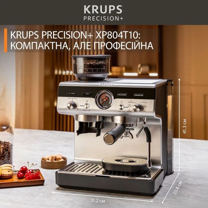 Рожковая кофеварка эспрессо Krups XP804T10 изображение 2