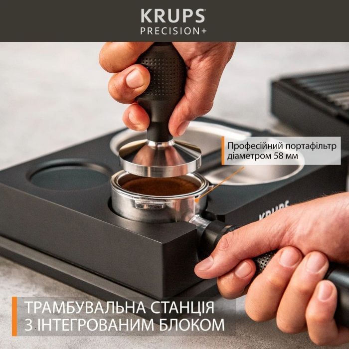 Рожковая кофеварка эспрессо Krups XP804T10 изображение 7