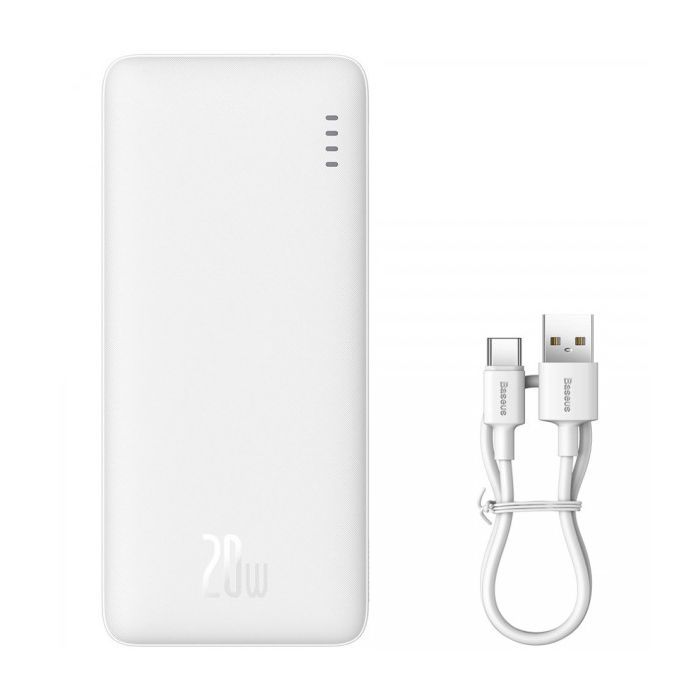 Батарея універсальна Baseus 10000mAh Airpow 20W, PD, QC, White (PPQD090002) зображення 9