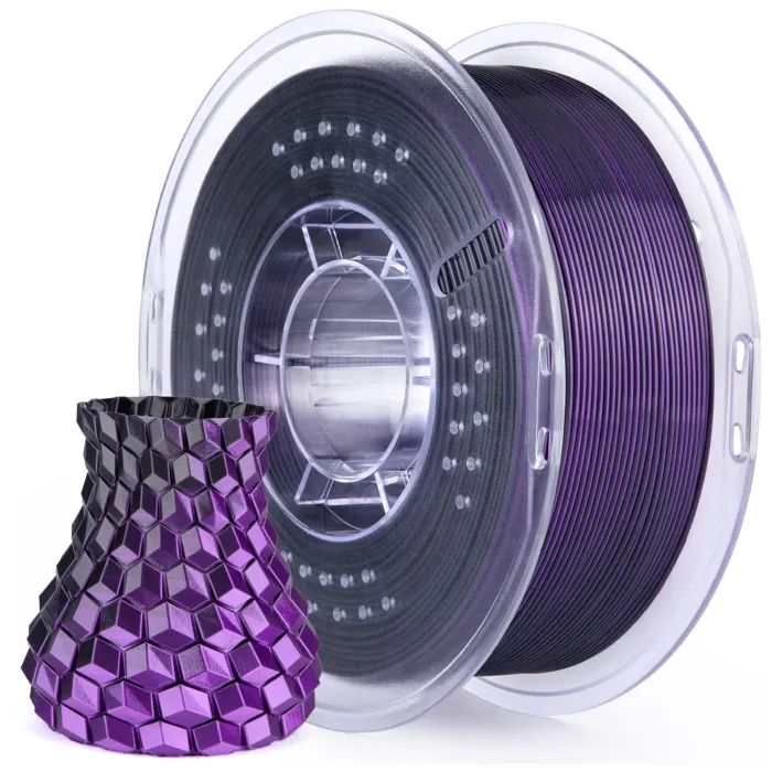 Пластик для 3D-принтера ELEGOO PLA Silk 1кг, 1.75мм, black purple (50.203.0466)