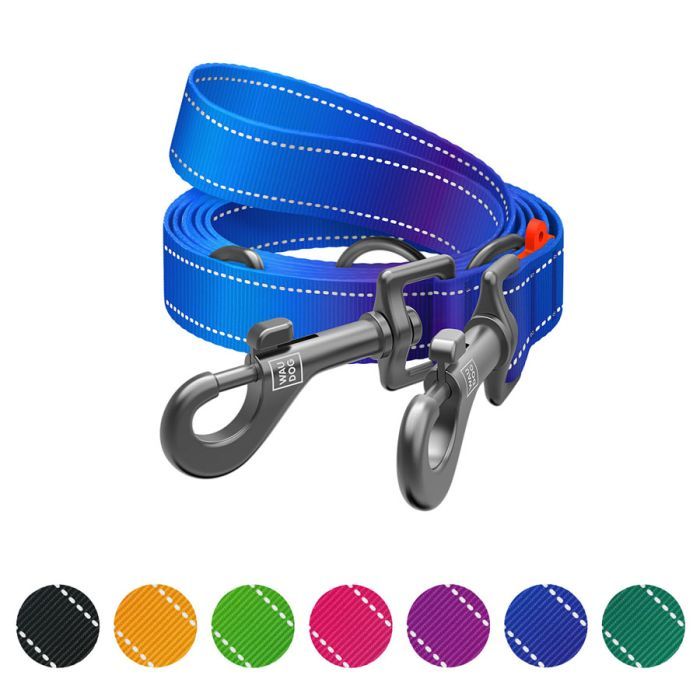Поводок для собак WAUDOG Nylon Mono светоотражающий М черный (46481) изображение 5