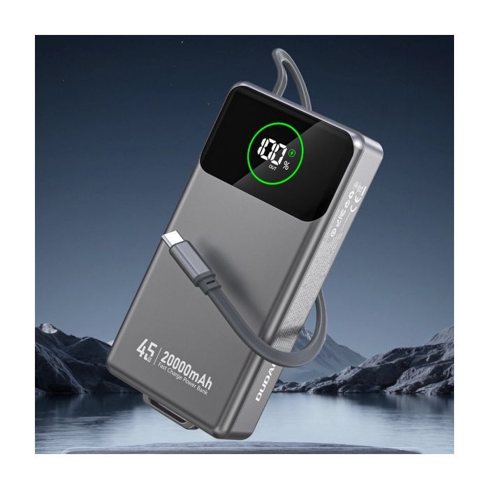 Батарея универсальная Dudao K31Pro 20000mAh 45W PD, QC, with built-in USB-C/Lightning cables (6977196682010) изображение 3