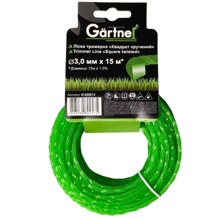 Жилка косильна Gartner "Квадрат кручений" 3,0 мм × 15 м (41430015)