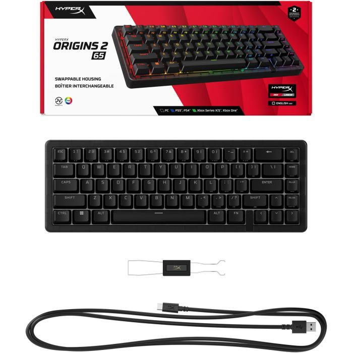 Клавиатура HyperX Origins 2 65 HX Red USB UA Black (B4QS3AA) изображение 6