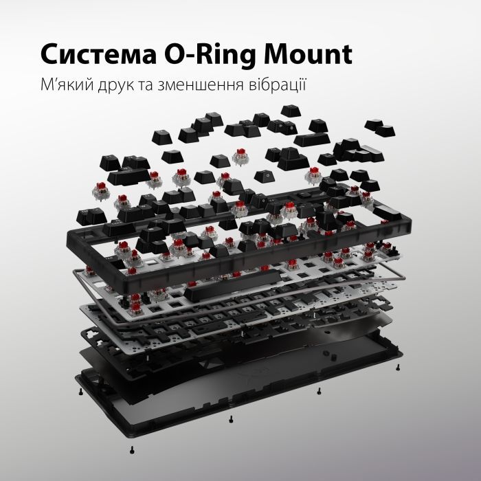 Клавиатура HyperX Origins 2 65 HX Red USB UA Black (B4QS3AA) изображение 8